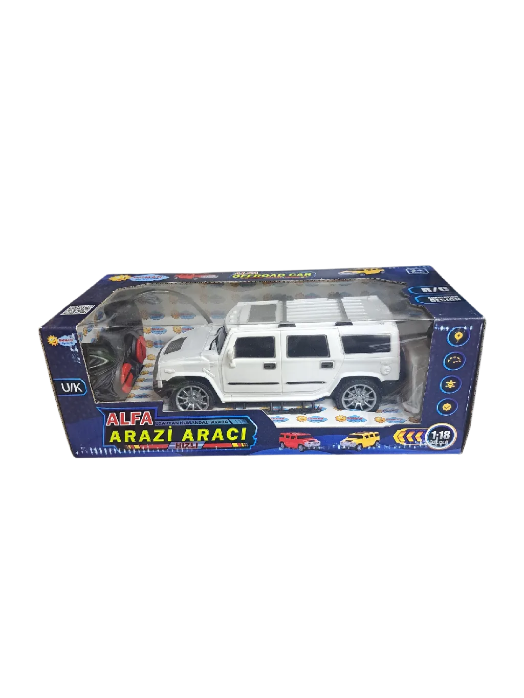 1:18 UZ.KUM.ŞARJLI HUMMER ARABA urun gorseli - 1