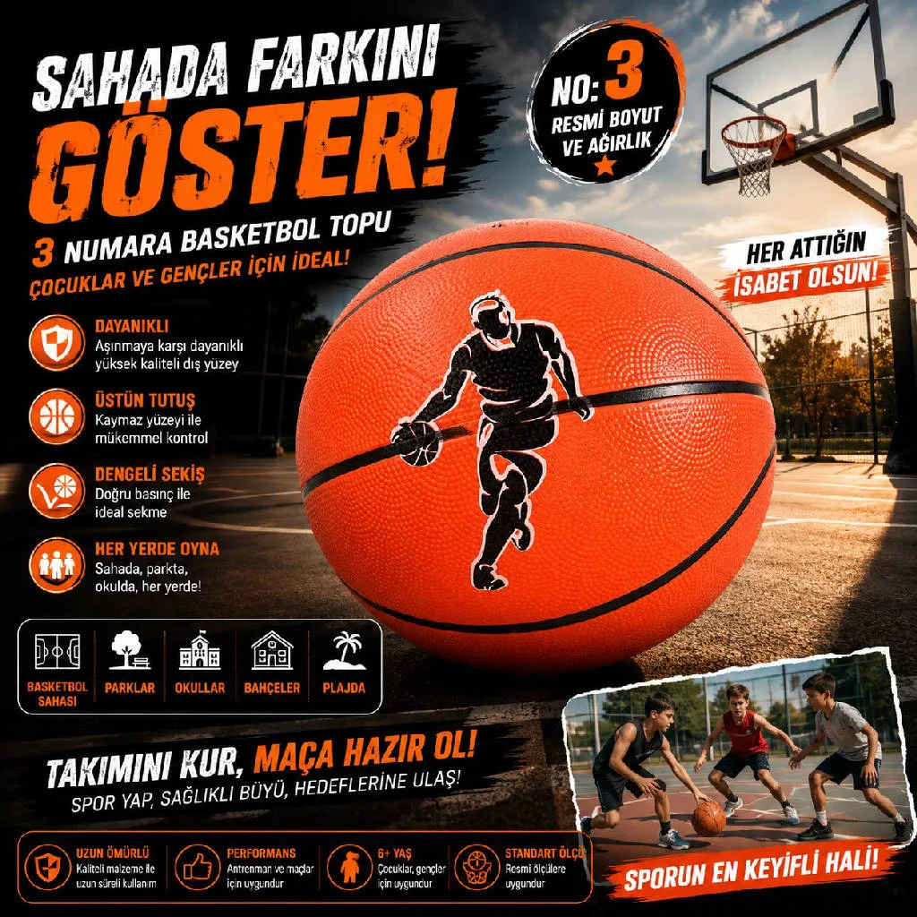 3 NO BASKETBALL TOPU urun gorseli - 1