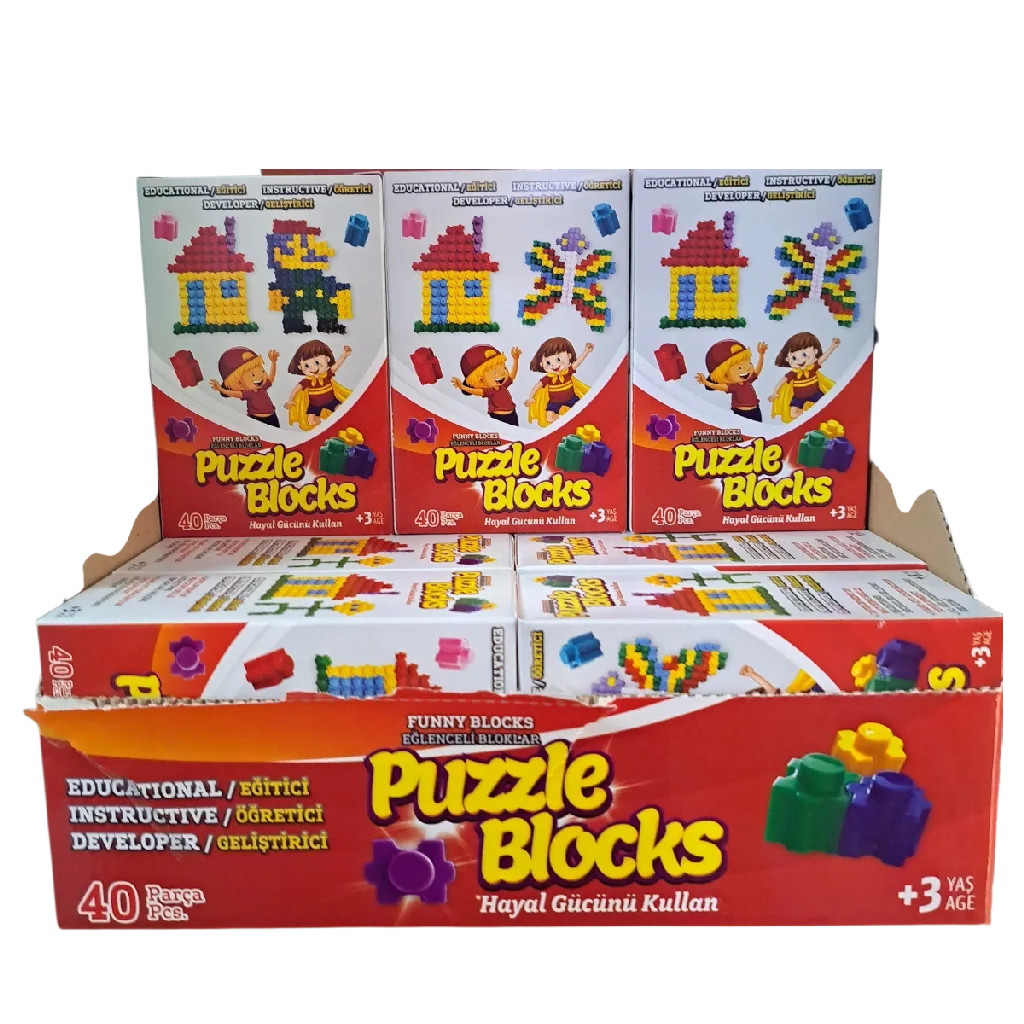 40 PARCA UFAK KUTULU LEGO PUZZLE BLOCK urun gorseli - 1