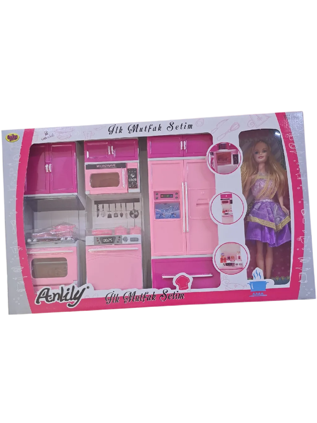ANLILY BEBEK 3LU  MUTFAK SETI 02322 urun gorseli - 1