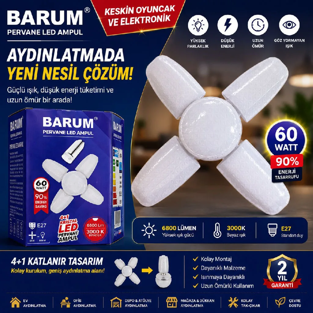 BARUM 4+1 KANATLI AMPUL urun gorseli - 1