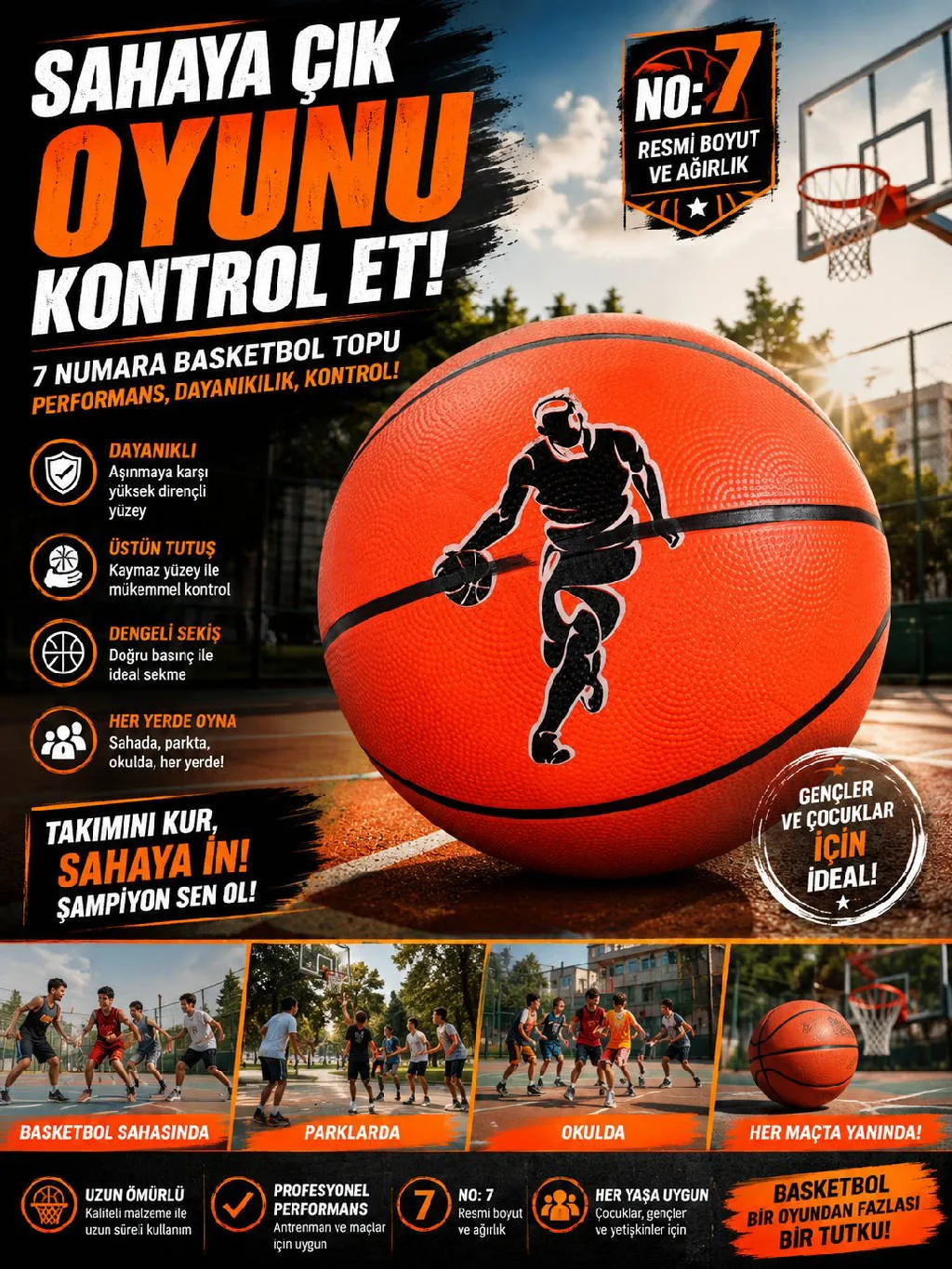 BASKETBOL TOPU 7 NO UCUZ urun gorseli - 1