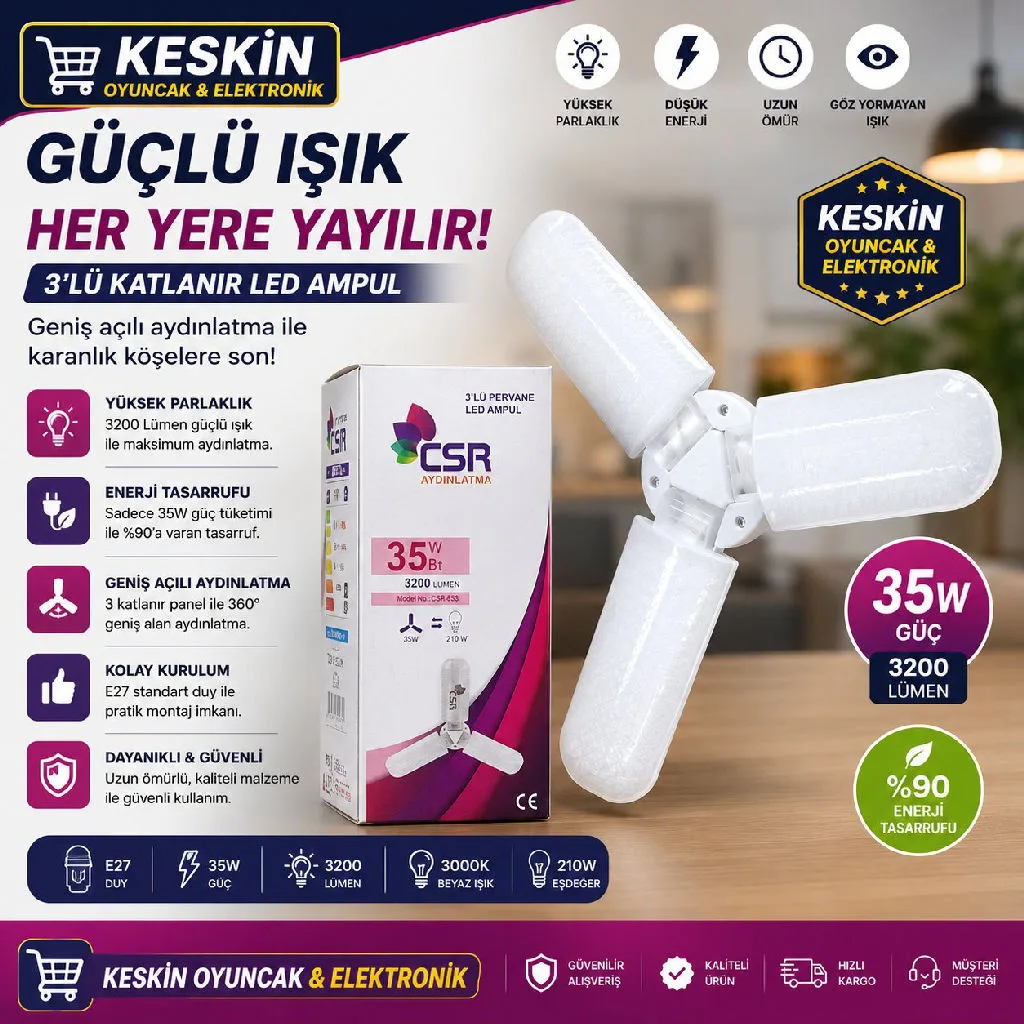 CSR 3 KANATLI AMPUL urun gorseli - 1