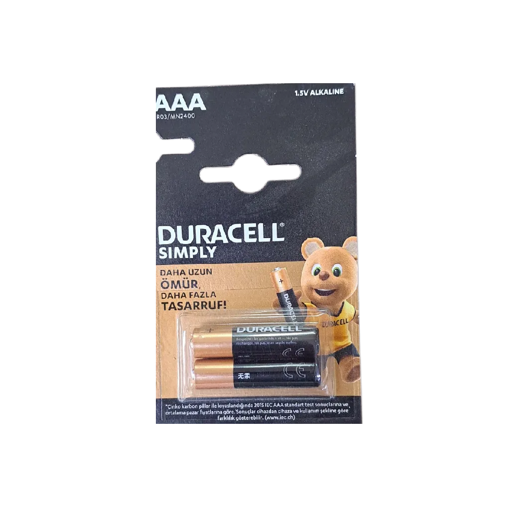 DURACEL IKILI INCE PIL urun gorseli - 1
