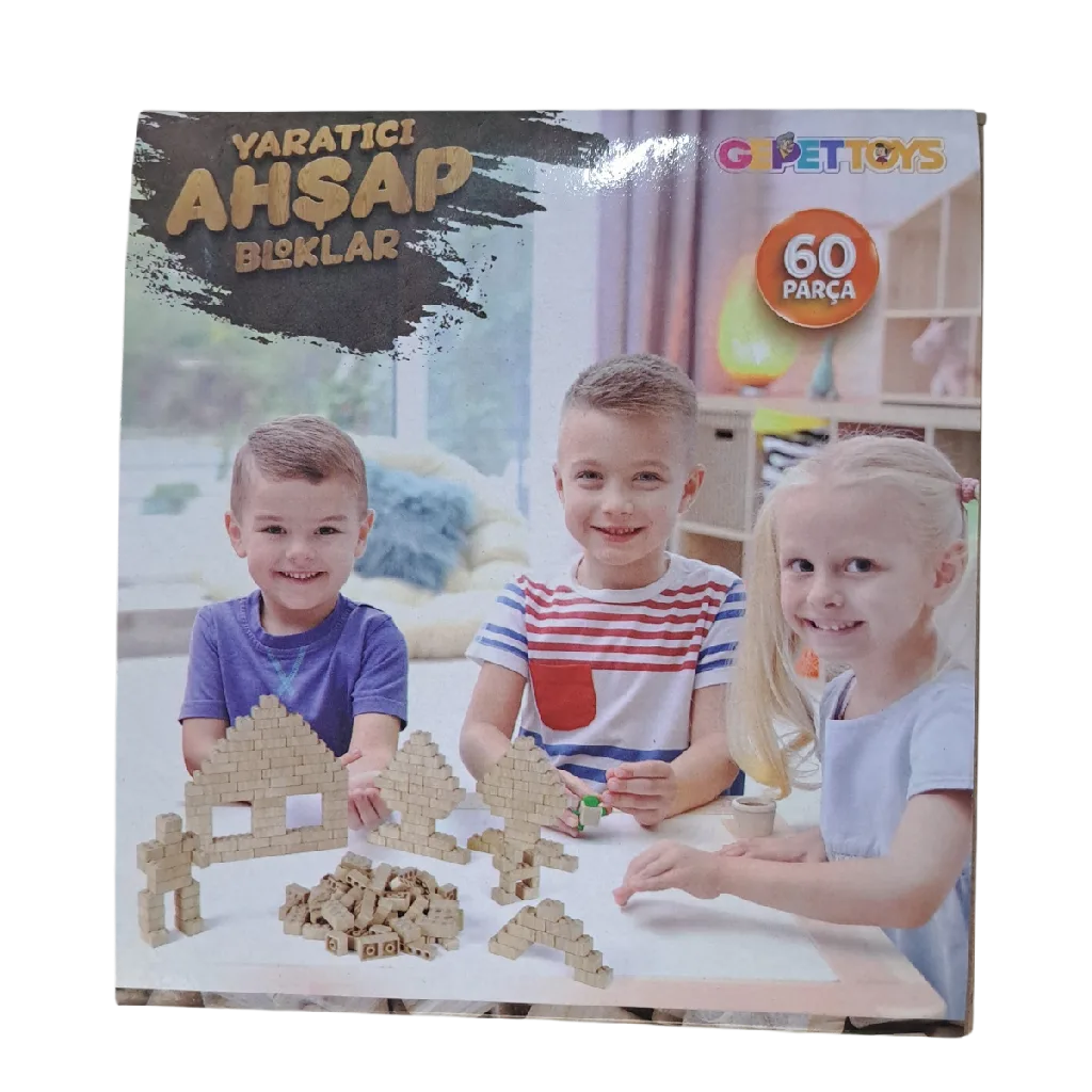EGITICI AHSAP BLOK 60 PARCA urun gorseli - 1