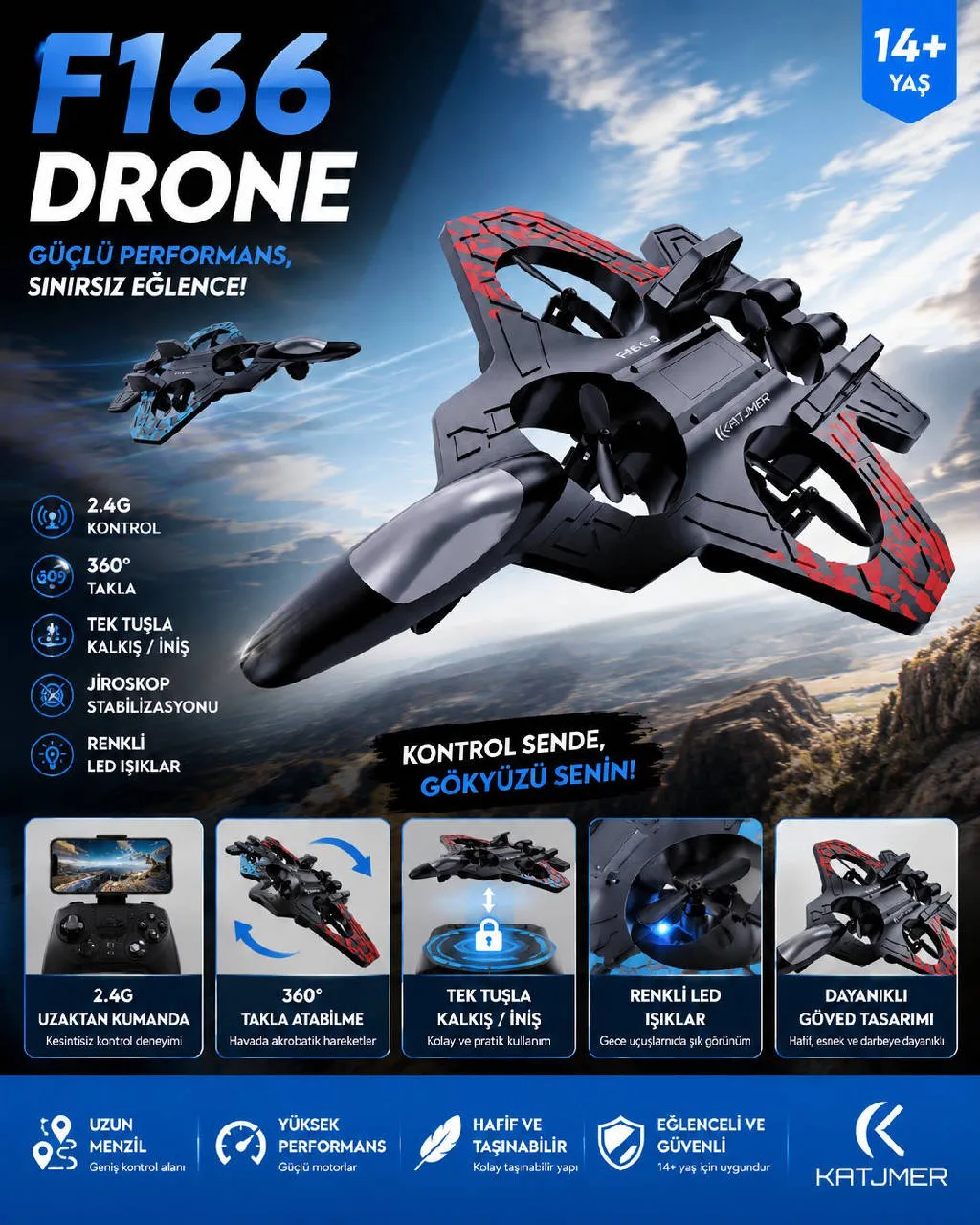 F166 DRONE urun gorseli - 1