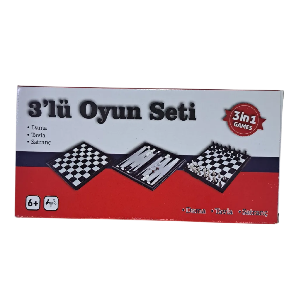 MANYETIK 3LU OYUN SETI SATRANC urun gorseli - 1