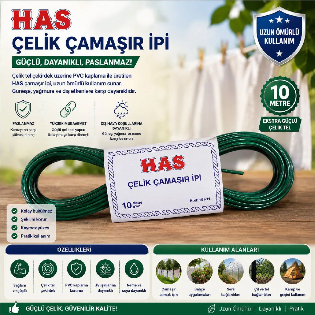 TESA VE HAS CAMASIR IP 10 MT CELIK - 1