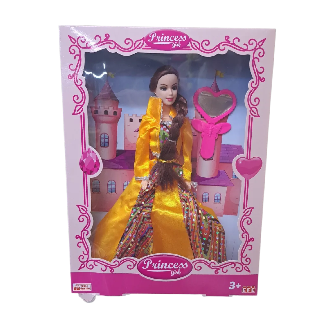 UZUN ÖRGÜ SAÇLI PRINCESS BEBEK urun gorseli - 1