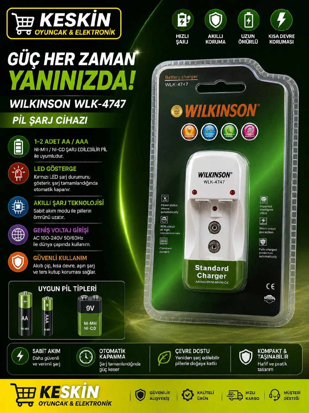 WLK 4747 VILKINSON PIL SARZ MAKINASI  2KILI urun gorseli - 1